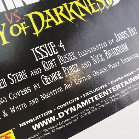 Darkman vs. Army Darkness Comic Book Issue #3 Bradshaw Cover Dynamite 2007 VF/NM - Picture 7 of 11
